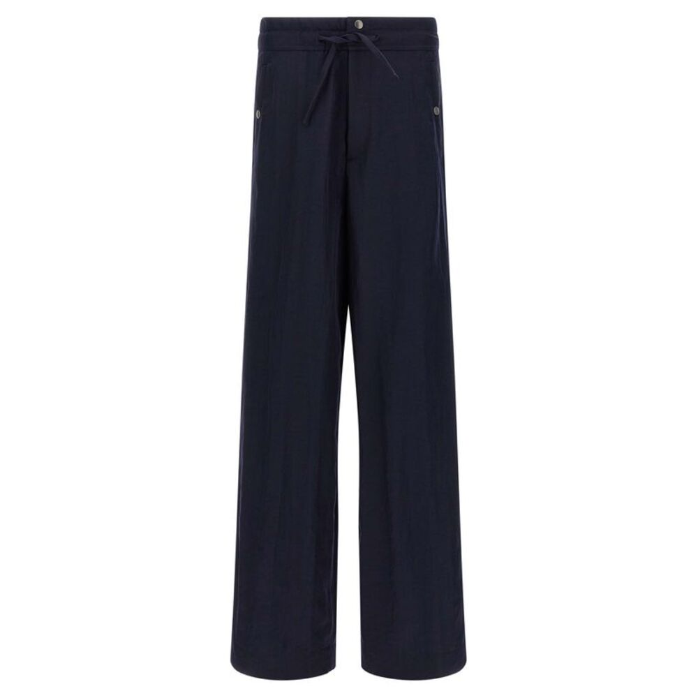 Dries Van Noten Blue Nylon Casual Men's Pants